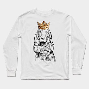 Cocker Spaniel Dog King Queen Wearing Crown Long Sleeve T-Shirt